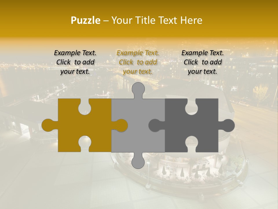 Cityscape Waterfront Yacht PowerPoint Template