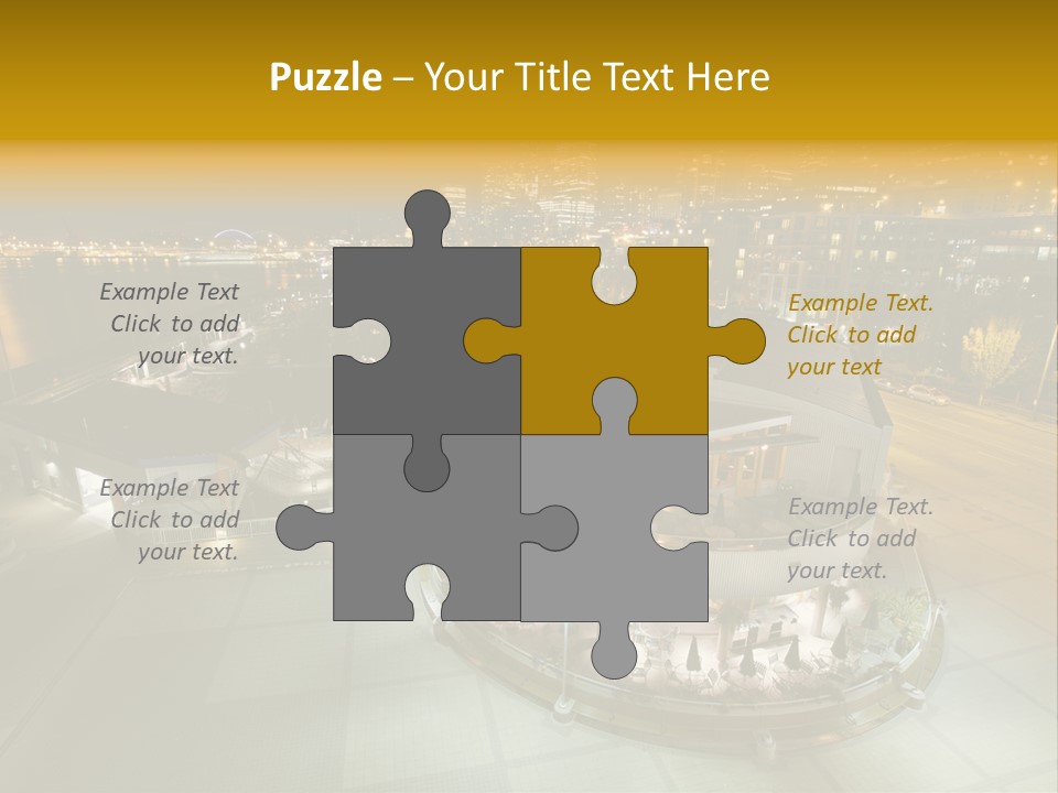 Cityscape Waterfront Yacht PowerPoint Template