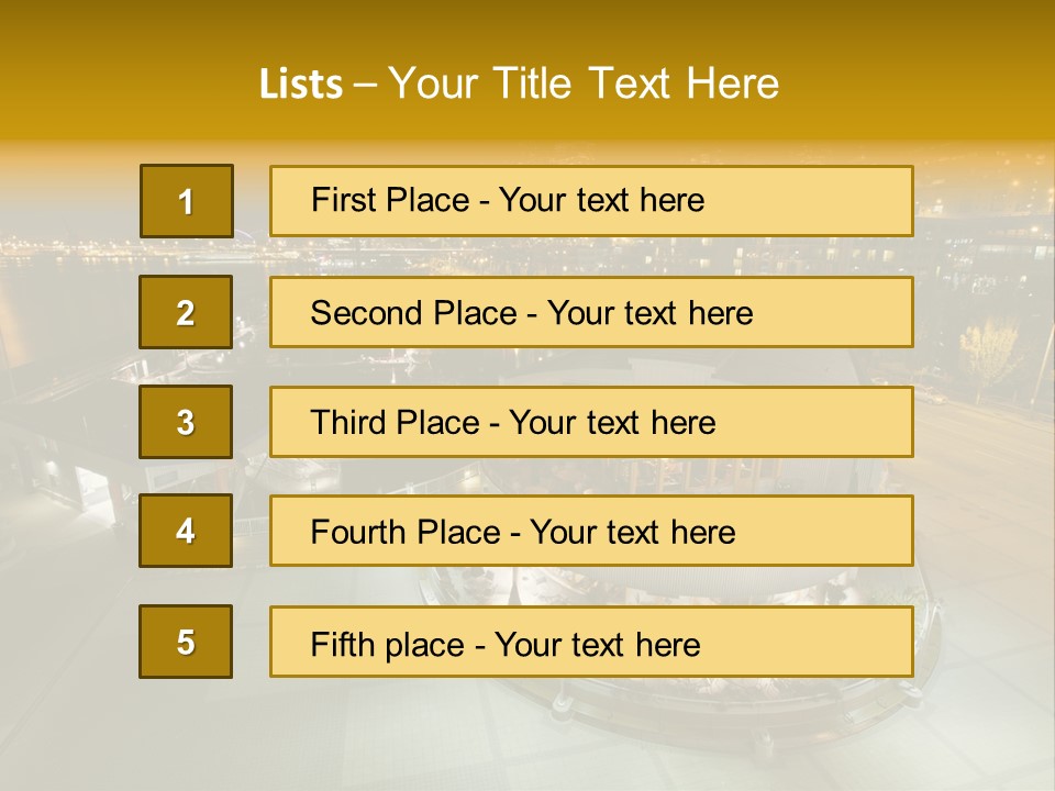 Cityscape Waterfront Yacht PowerPoint Template