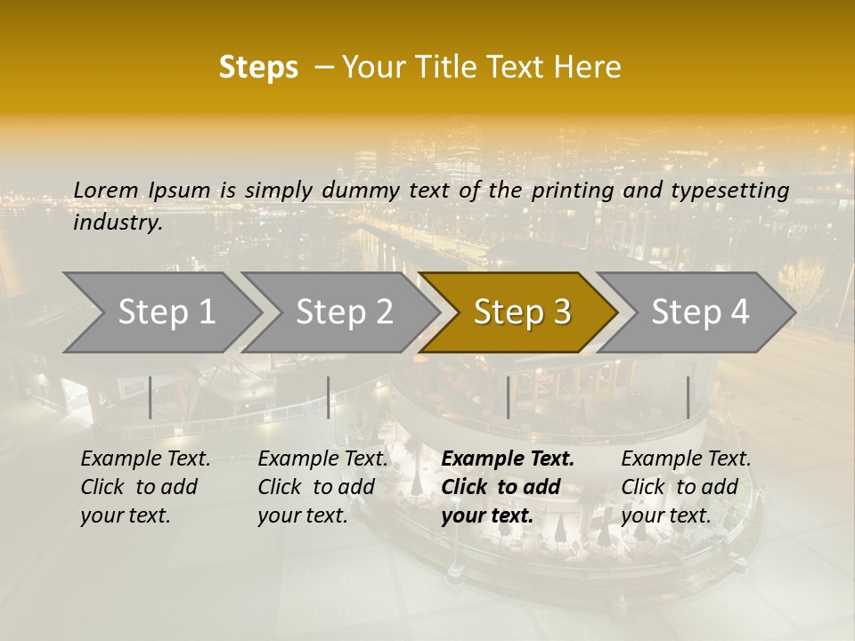 Cityscape Waterfront Yacht PowerPoint Template