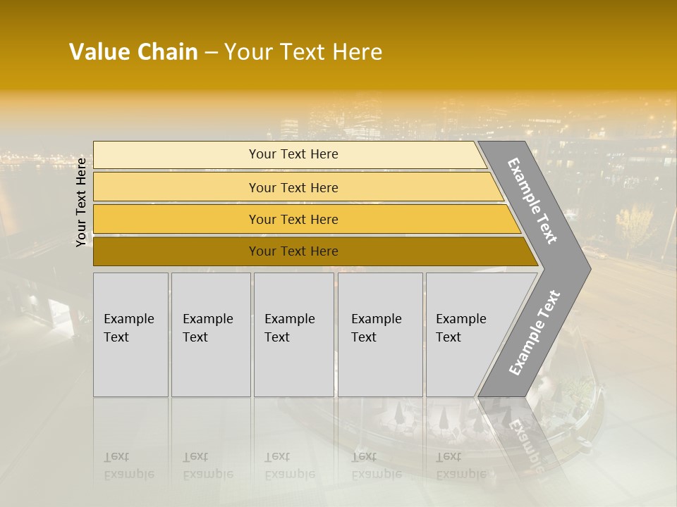 Cityscape Waterfront Yacht PowerPoint Template