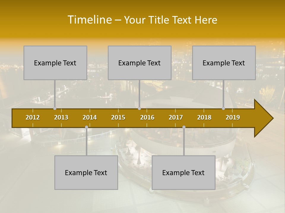 Cityscape Waterfront Yacht PowerPoint Template