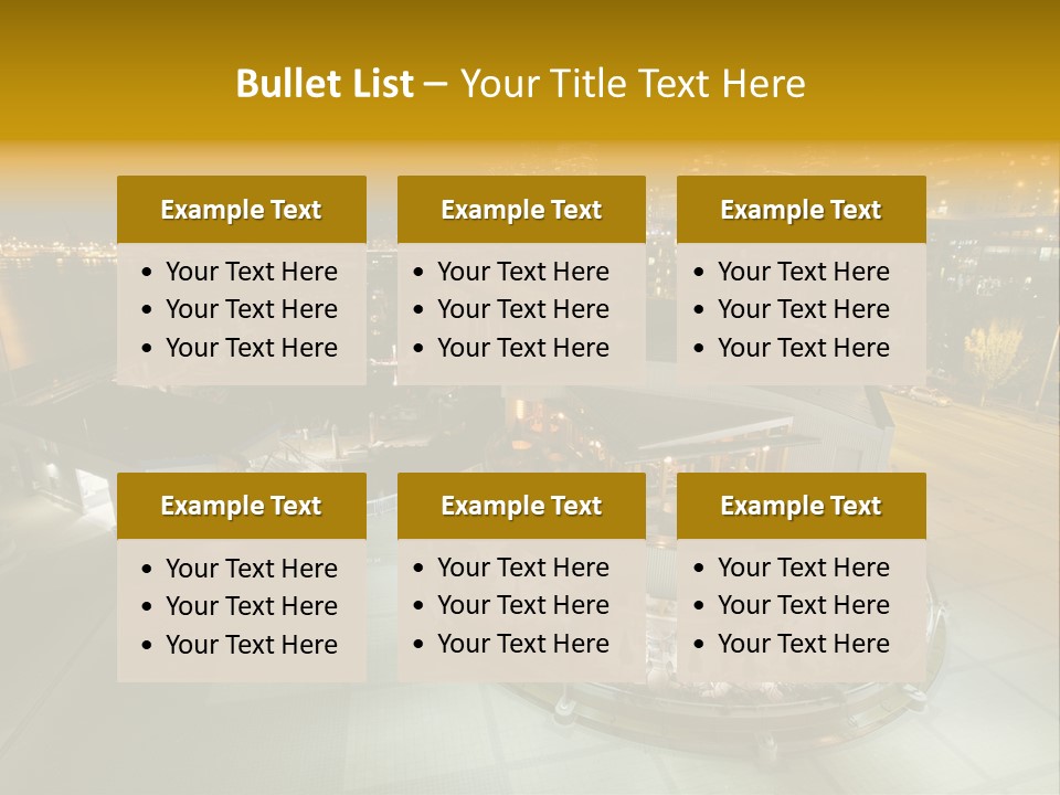 Cityscape Waterfront Yacht PowerPoint Template