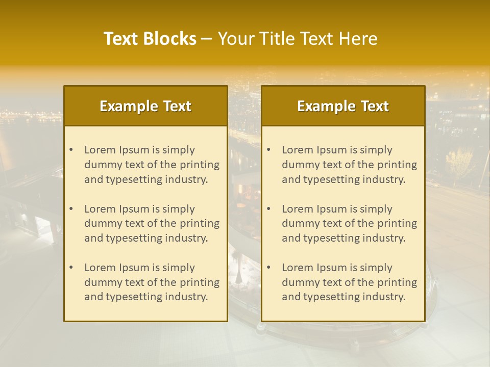 Cityscape Waterfront Yacht PowerPoint Template