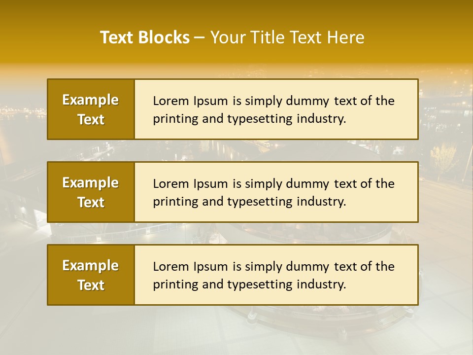 Cityscape Waterfront Yacht PowerPoint Template