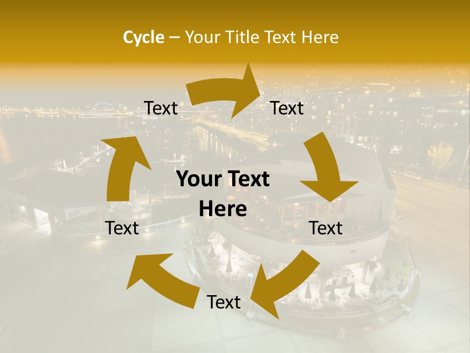 Cityscape Waterfront Yacht PowerPoint Template