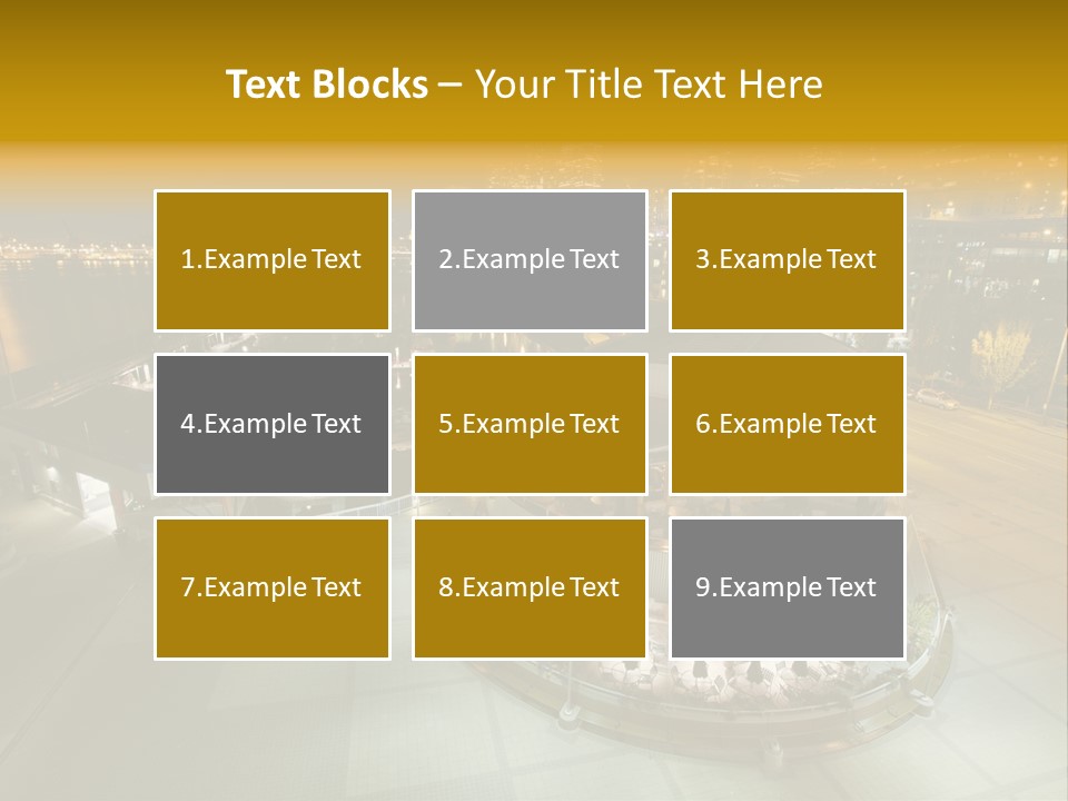 Cityscape Waterfront Yacht PowerPoint Template