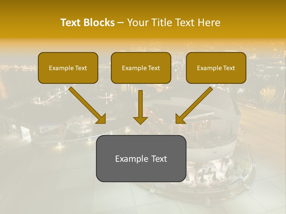 Cityscape Waterfront Yacht PowerPoint Template