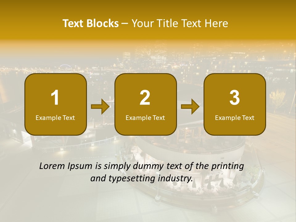 Cityscape Waterfront Yacht PowerPoint Template