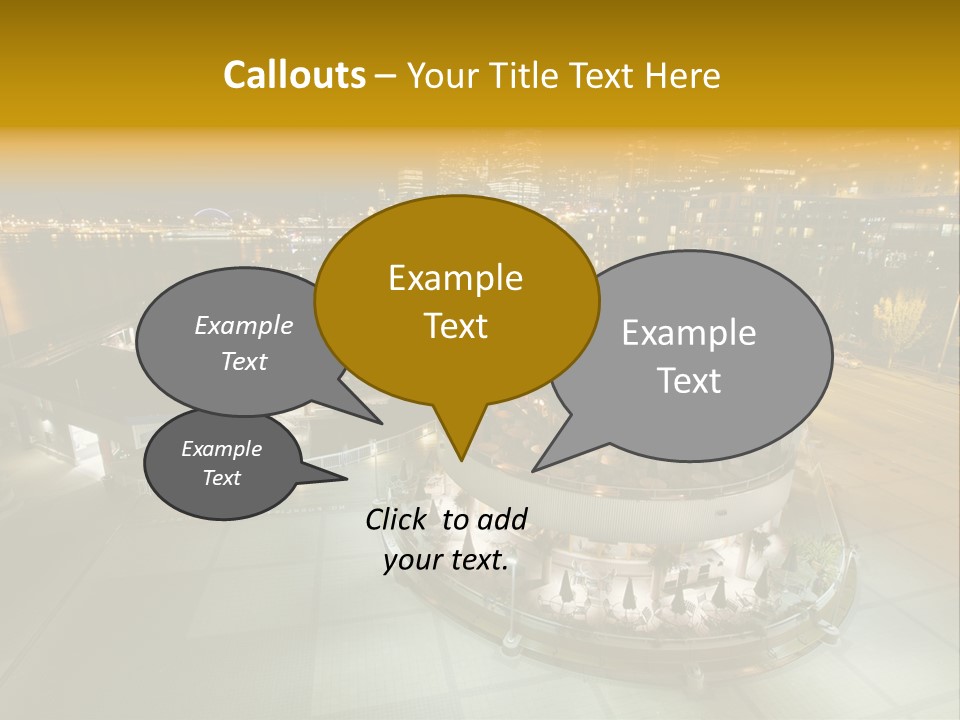 Cityscape Waterfront Yacht PowerPoint Template