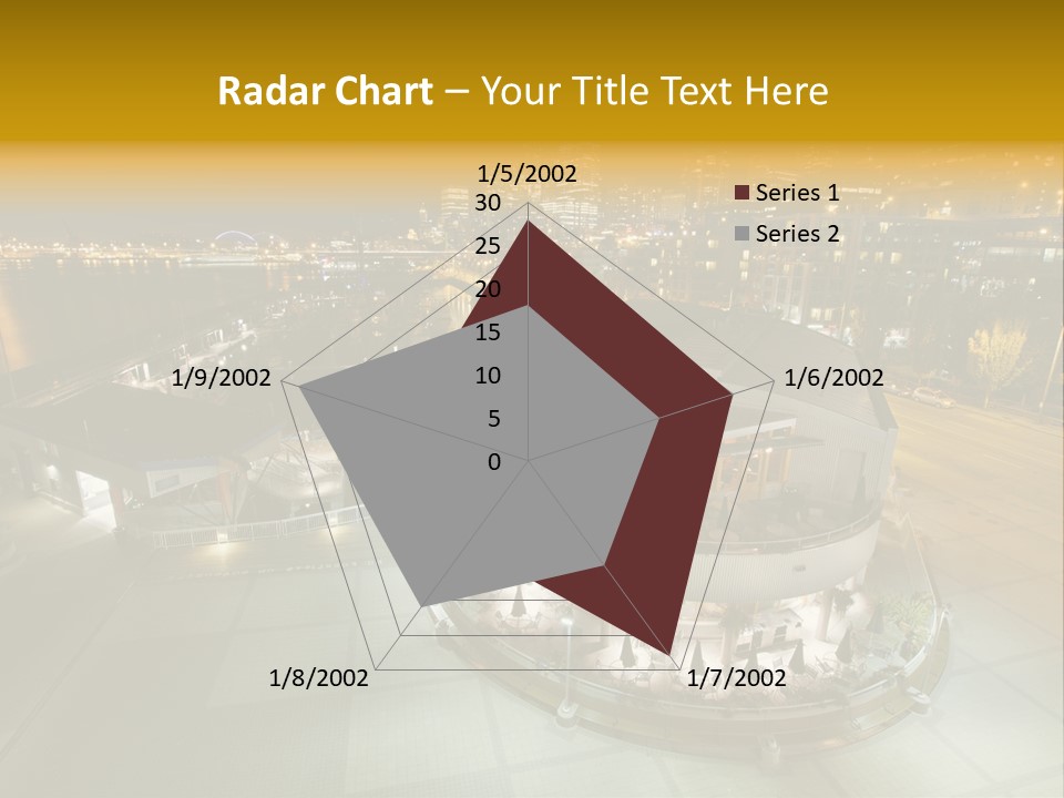 Cityscape Waterfront Yacht PowerPoint Template