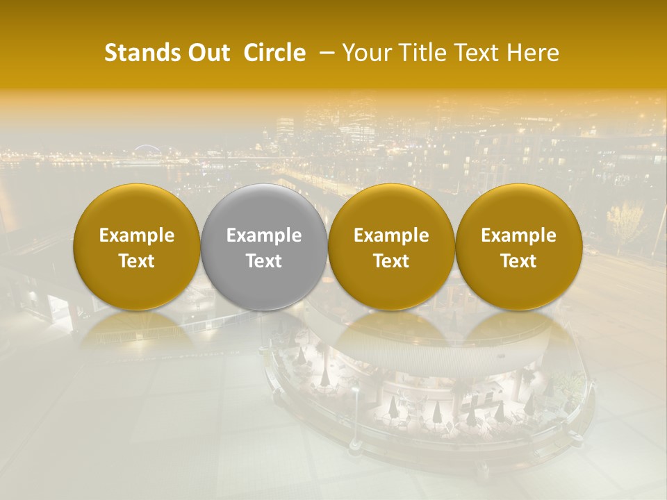 Cityscape Waterfront Yacht PowerPoint Template