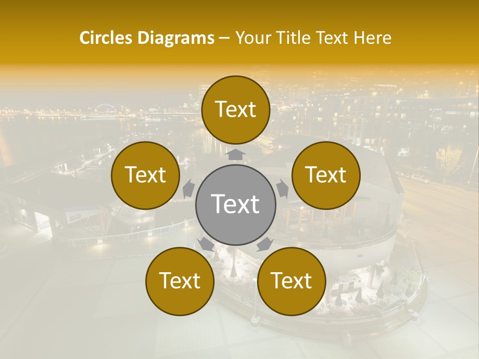 Cityscape Waterfront Yacht PowerPoint Template