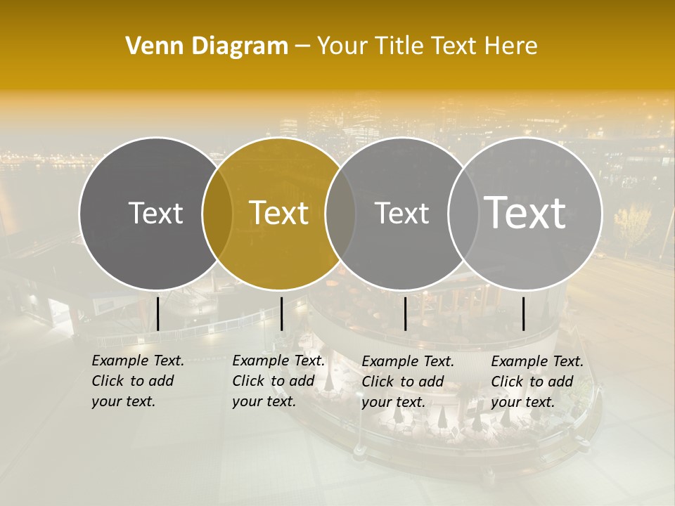 Cityscape Waterfront Yacht PowerPoint Template