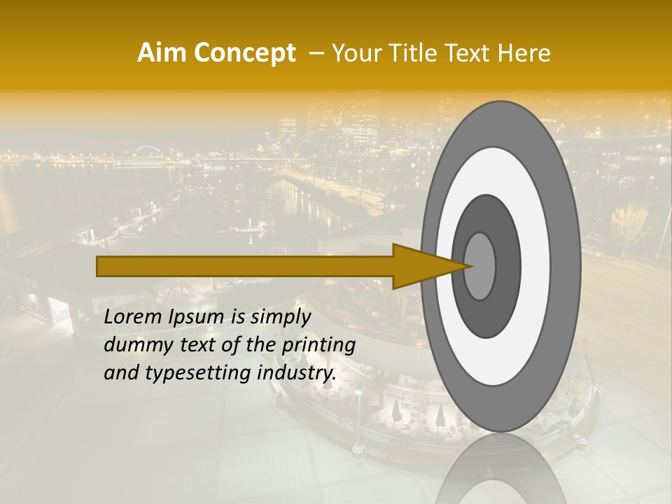 Cityscape Waterfront Yacht PowerPoint Template