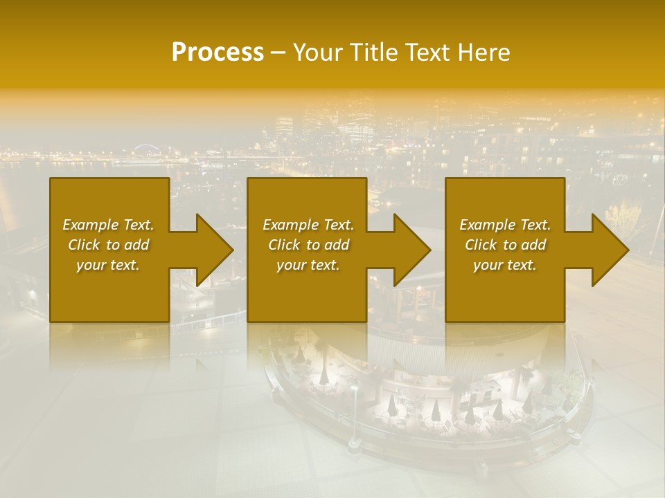 Cityscape Waterfront Yacht PowerPoint Template