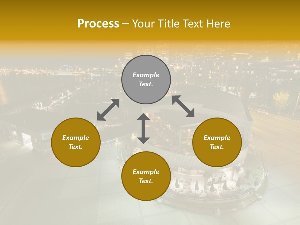 Cityscape Waterfront Yacht PowerPoint Template