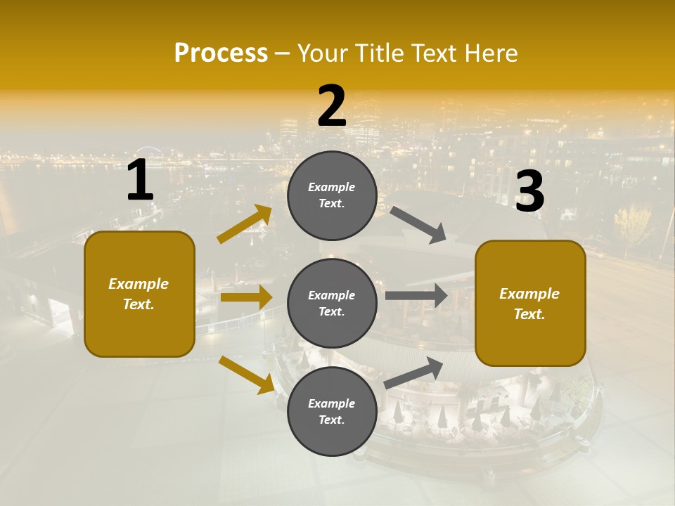 Cityscape Waterfront Yacht PowerPoint Template