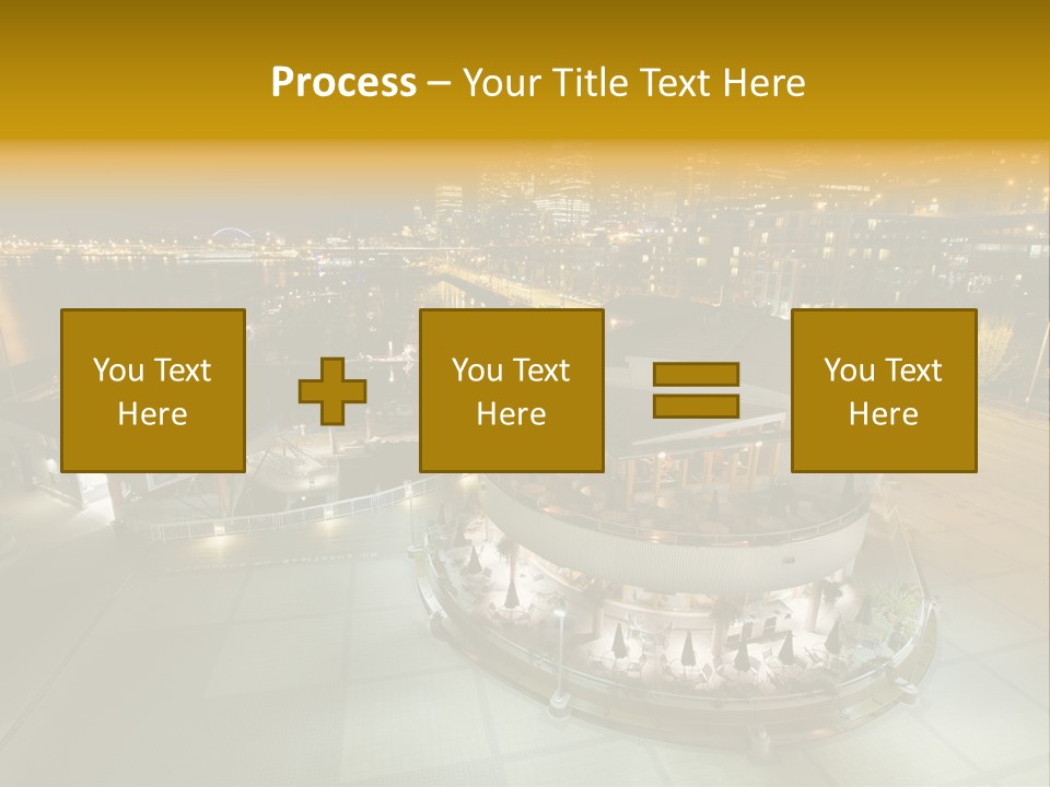 Cityscape Waterfront Yacht PowerPoint Template