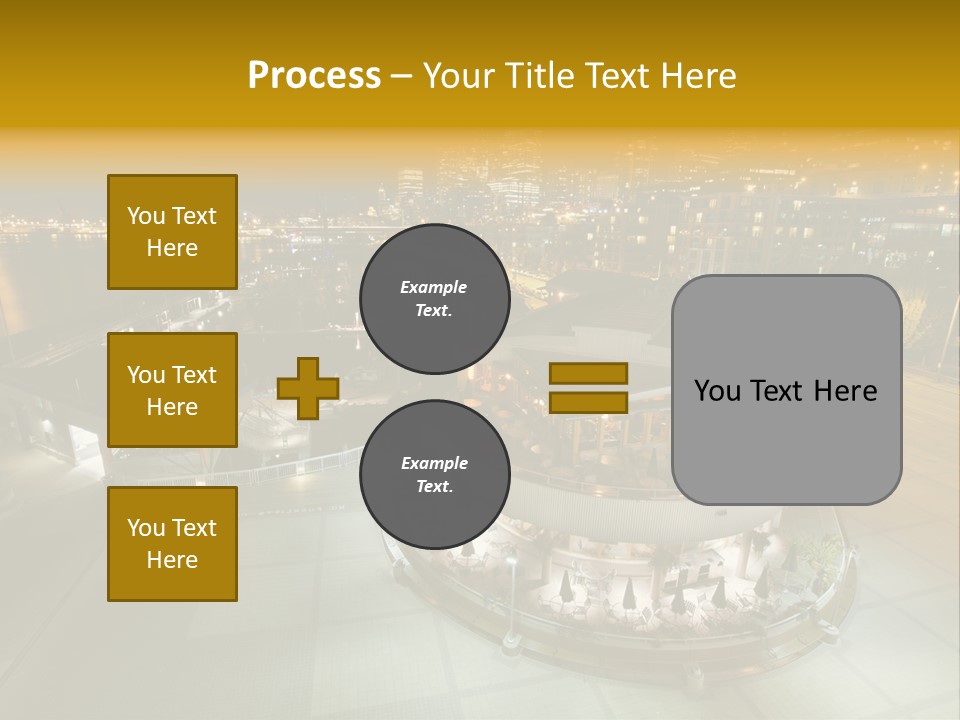 Cityscape Waterfront Yacht PowerPoint Template