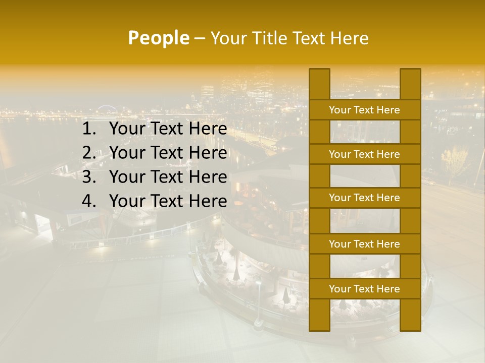 Cityscape Waterfront Yacht PowerPoint Template