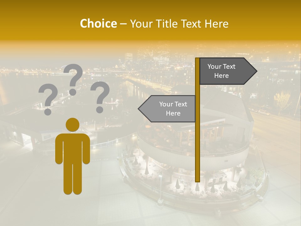 Cityscape Waterfront Yacht PowerPoint Template