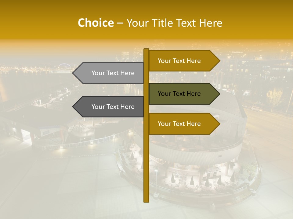 Cityscape Waterfront Yacht PowerPoint Template