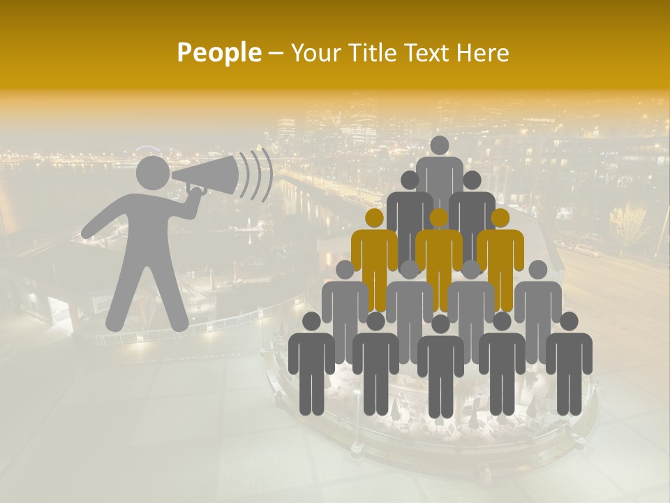 Cityscape Waterfront Yacht PowerPoint Template