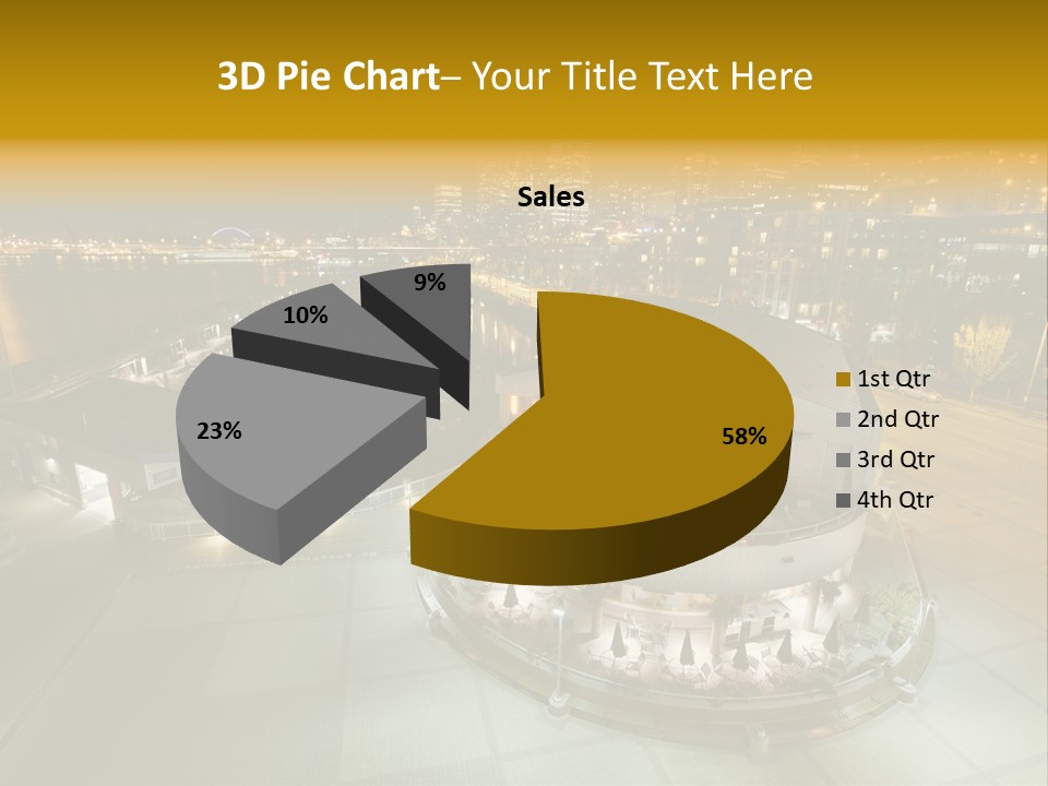Cityscape Waterfront Yacht PowerPoint Template