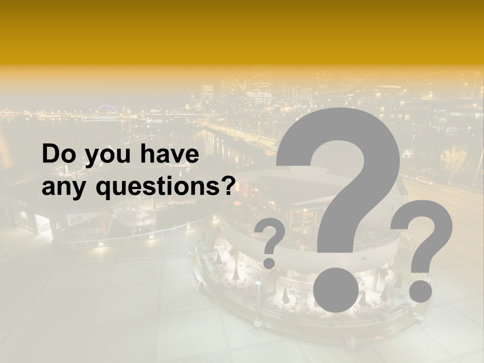 Cityscape Waterfront Yacht PowerPoint Template