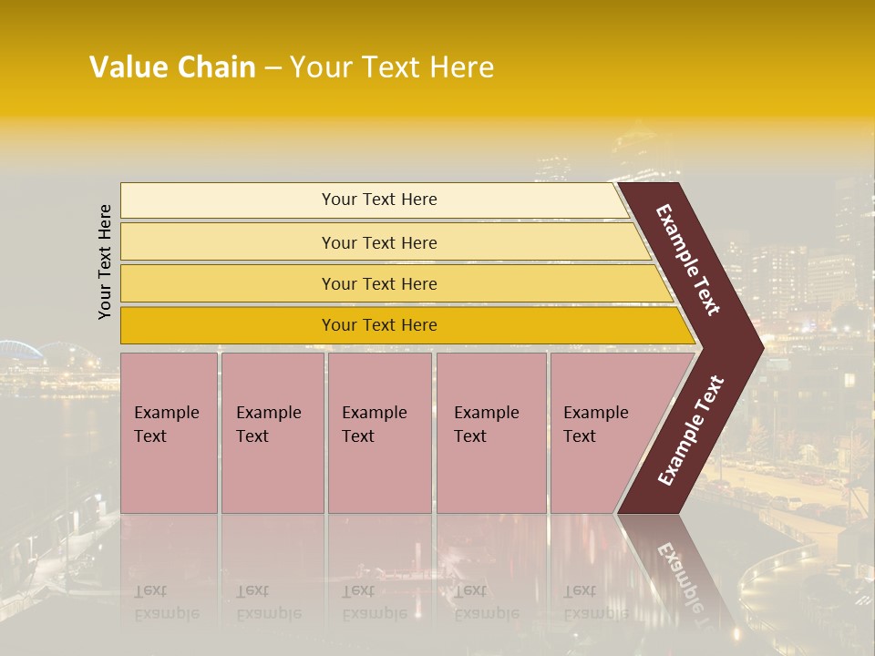 Buildings Waterfront Lights PowerPoint Template