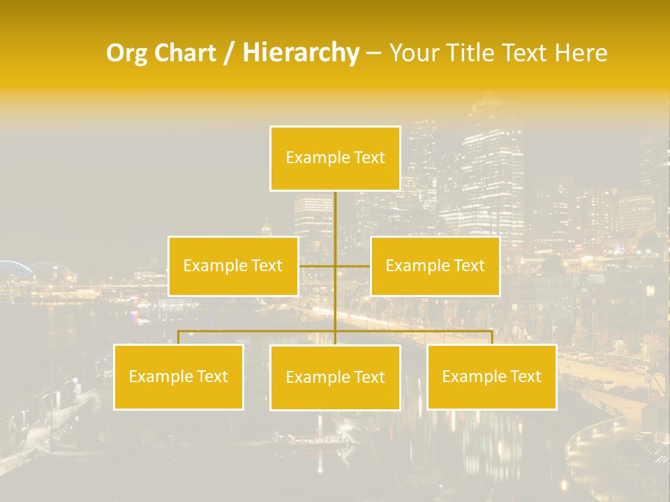 Buildings Waterfront Lights PowerPoint Template