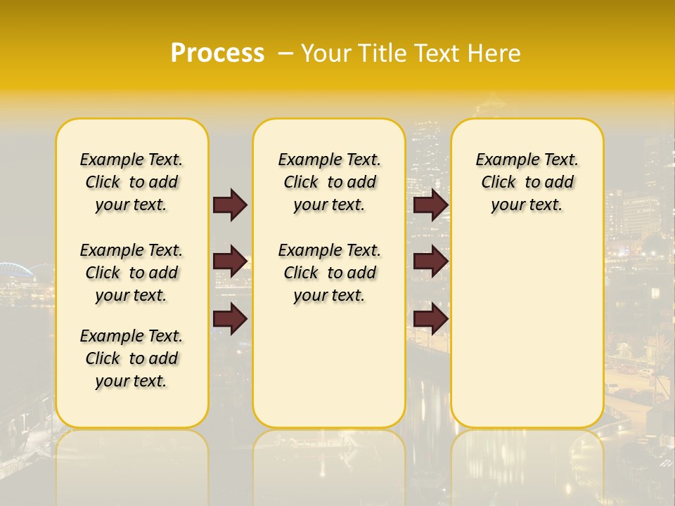 Buildings Waterfront Lights PowerPoint Template