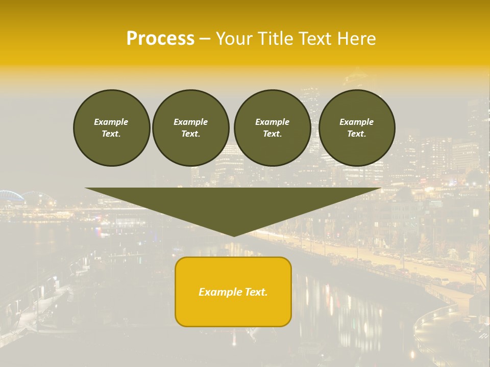 Buildings Waterfront Lights PowerPoint Template