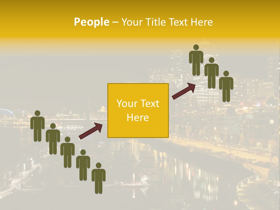 Buildings Waterfront Lights PowerPoint Template