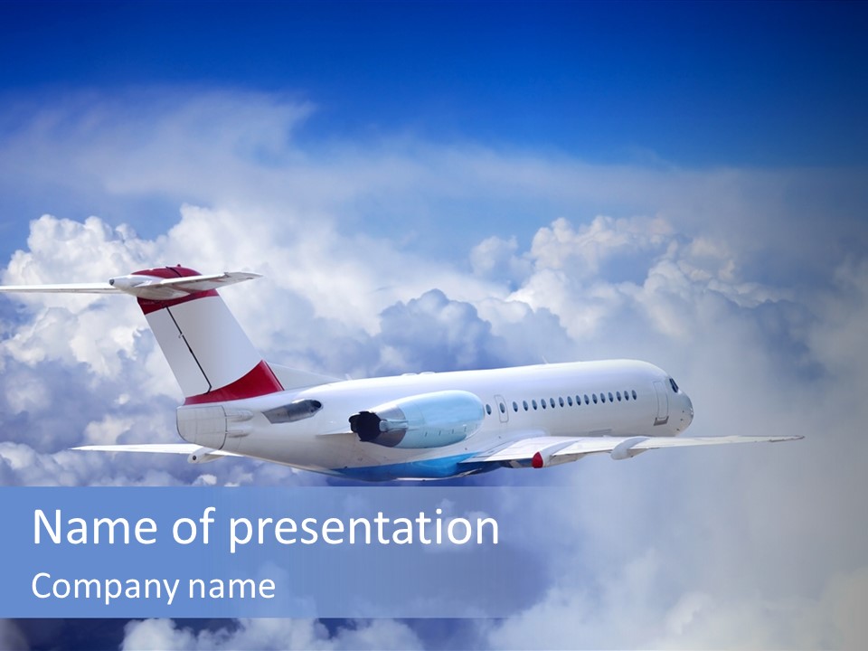 Plane Land Transportation PowerPoint Template