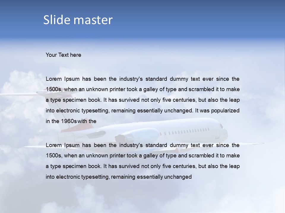 Plane Land Transportation PowerPoint Template
