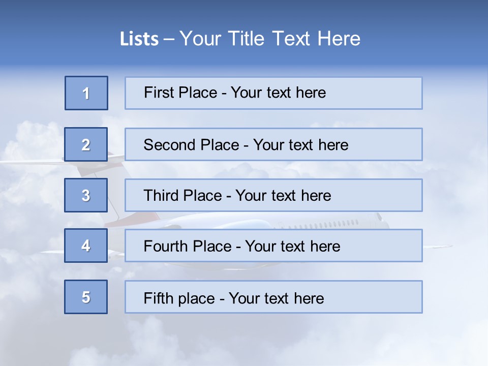 Plane Land Transportation PowerPoint Template