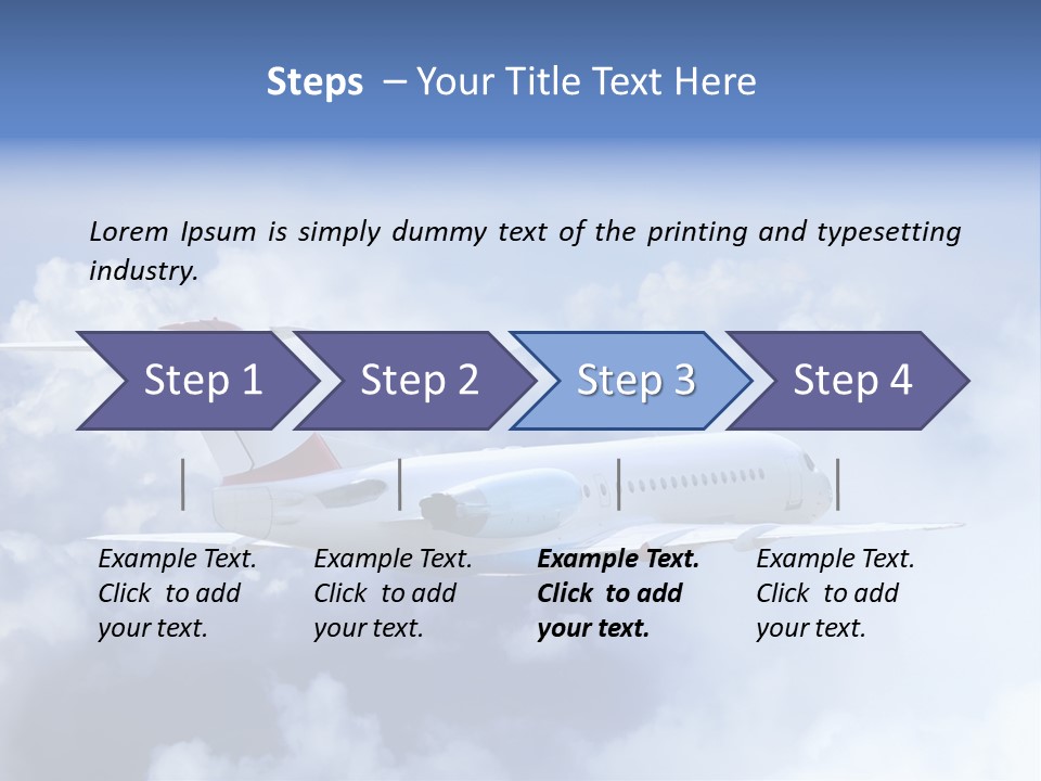 Plane Land Transportation PowerPoint Template