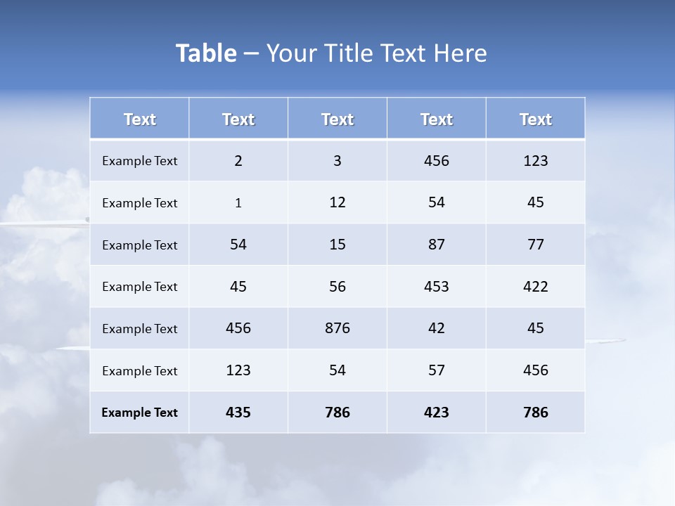 Plane Land Transportation PowerPoint Template