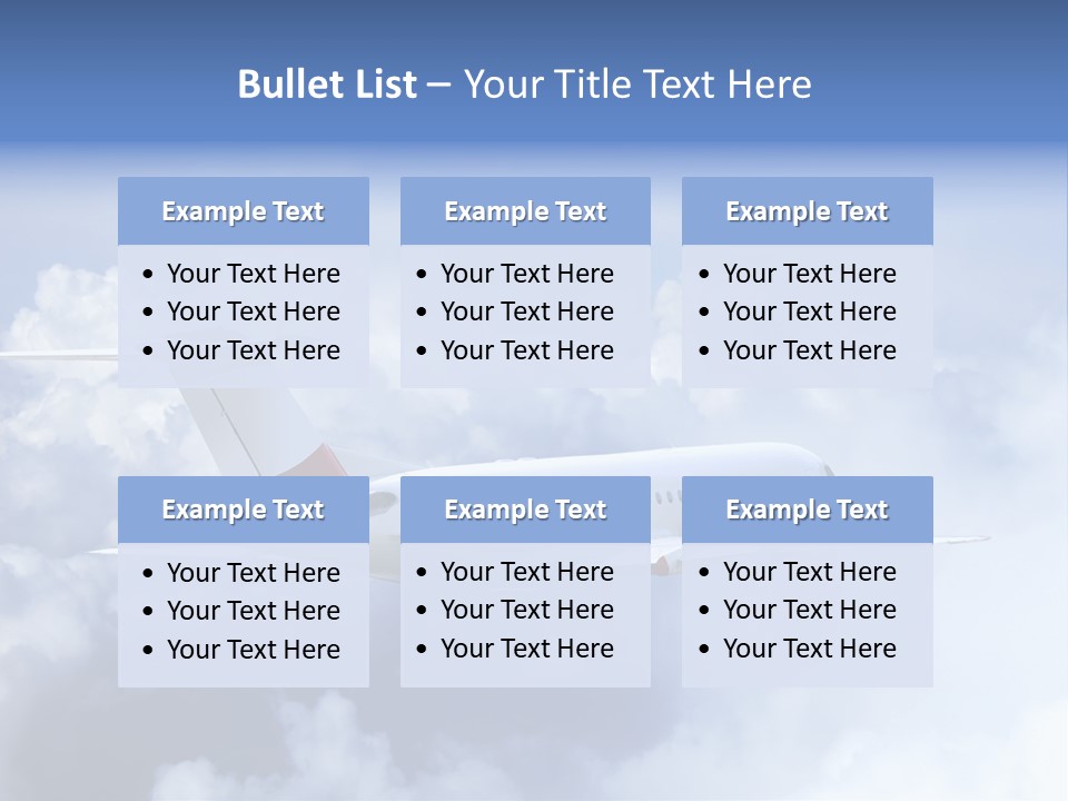 Plane Land Transportation PowerPoint Template