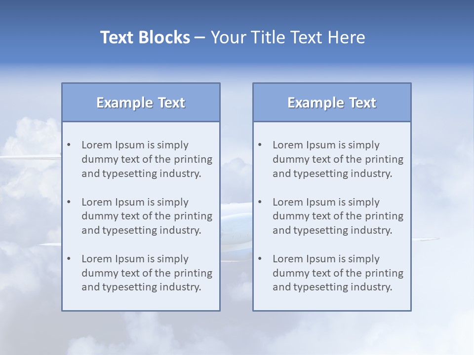 Plane Land Transportation PowerPoint Template