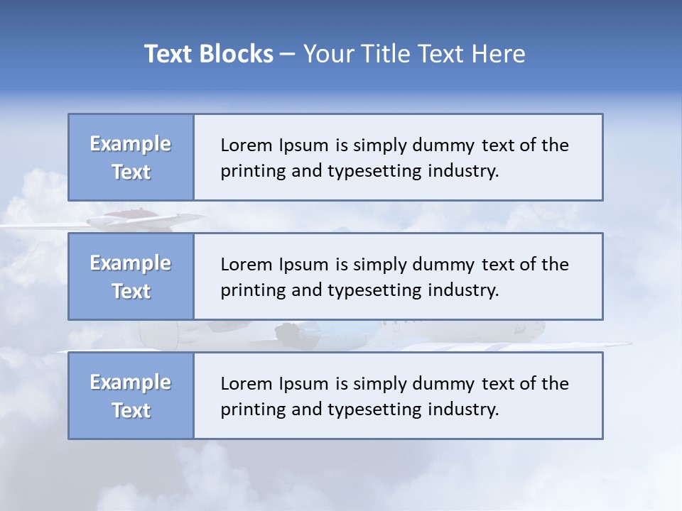 Plane Land Transportation PowerPoint Template