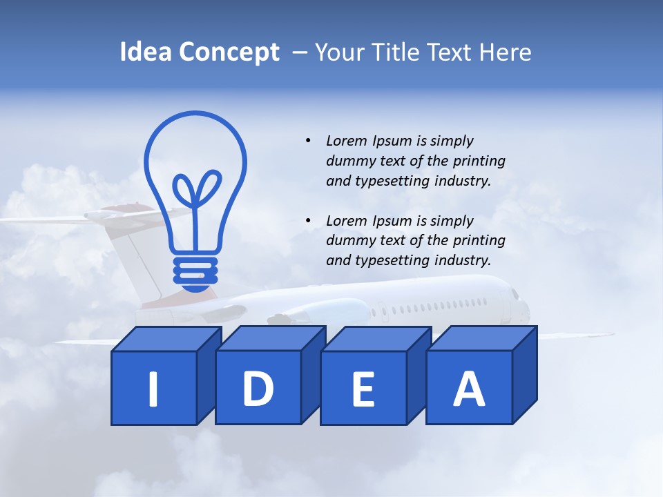 Plane Land Transportation PowerPoint Template