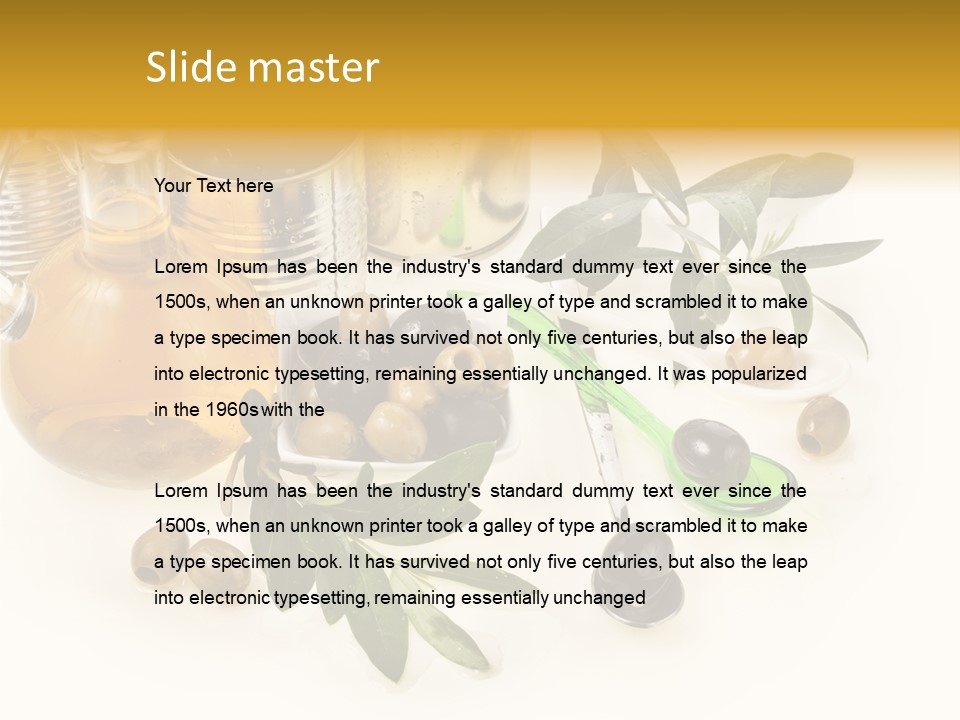 Fruit Glass Olive PowerPoint Template