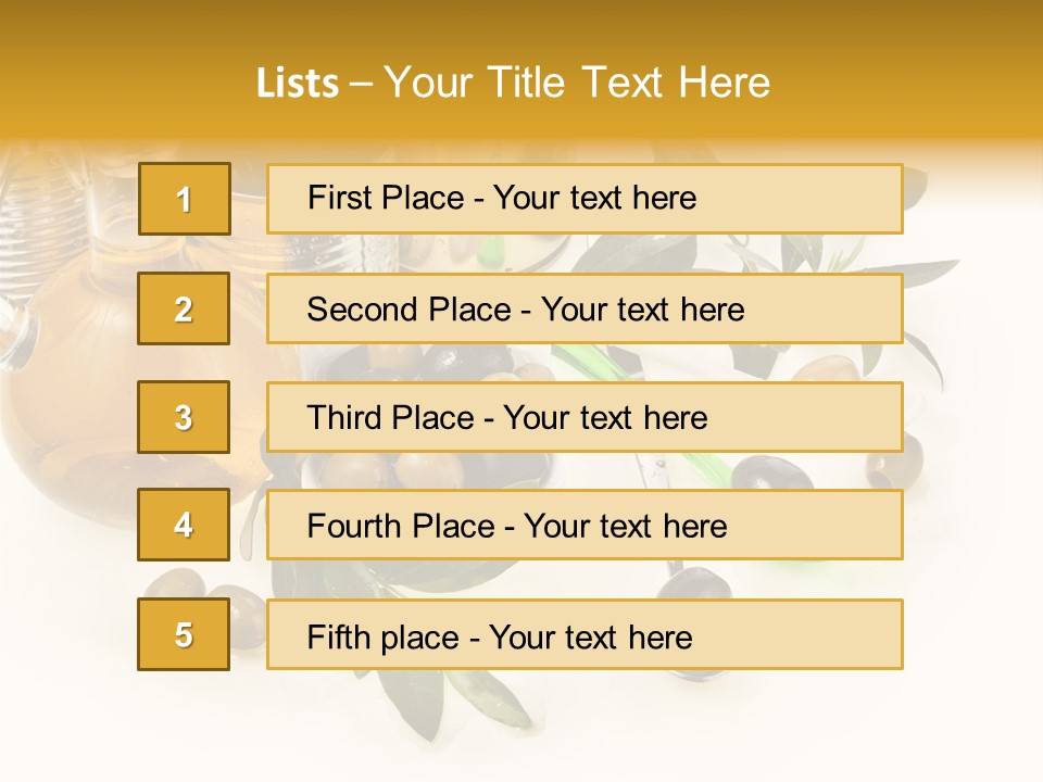 Fruit Glass Olive PowerPoint Template