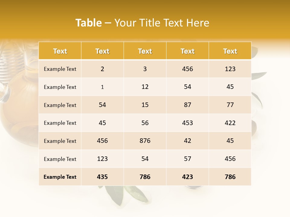 Fruit Glass Olive PowerPoint Template