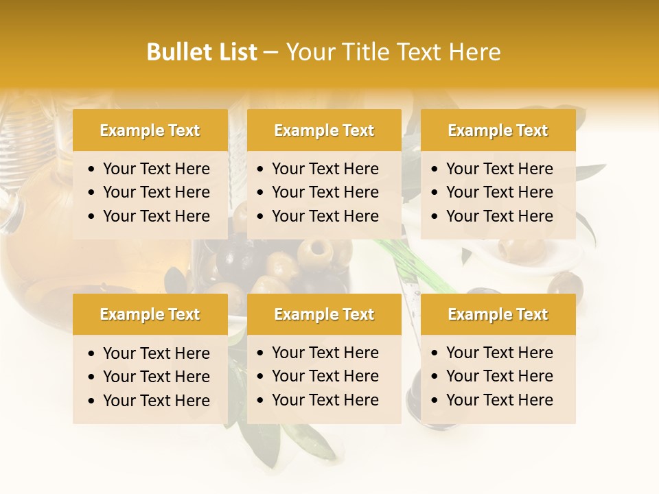 Fruit Glass Olive PowerPoint Template