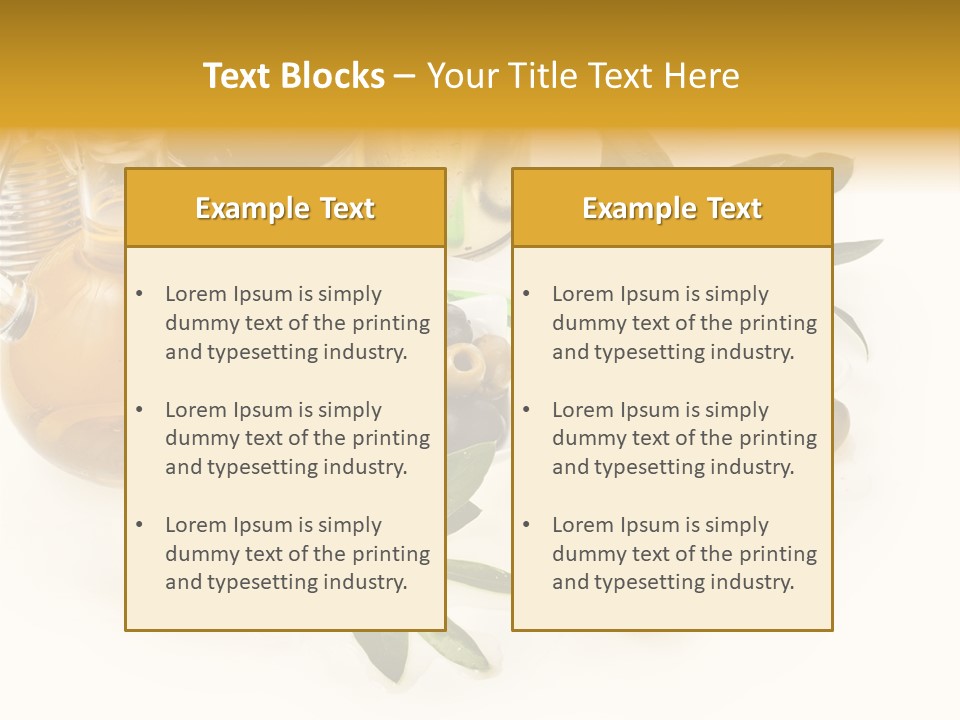 Fruit Glass Olive PowerPoint Template