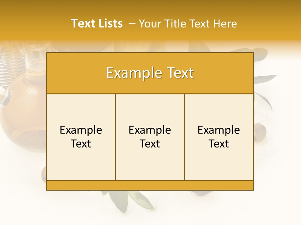 Fruit Glass Olive PowerPoint Template